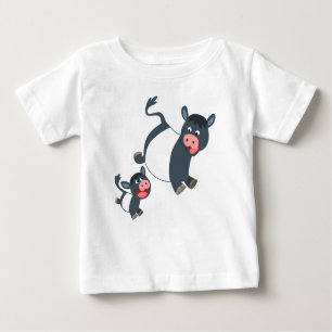 Playing Belted Galloway Cow & Calf Baby T-Shirt