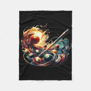 Playing Billiards Means Mastering The Cue At The B Fleece Blanket