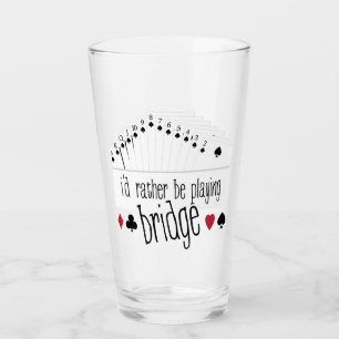 Playing Bridge Glass