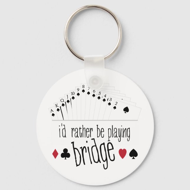 Playing Bridge Keychain (Front)