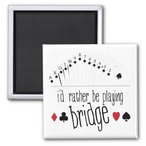 Playing Bridge Magnet