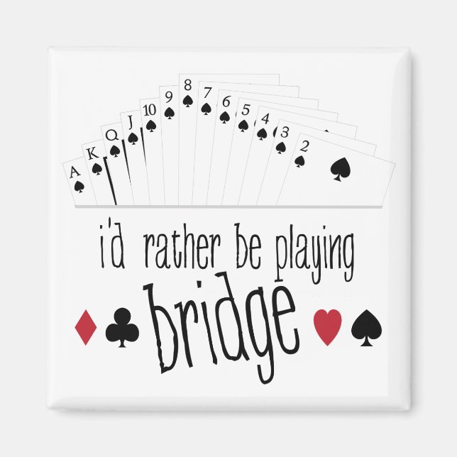 Playing Bridge Magnet (Front)