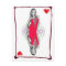 Playing Card Cartoon Girl Hearts
