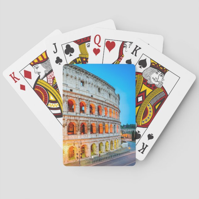 Playing card Colosseum Rome Italy (Back)