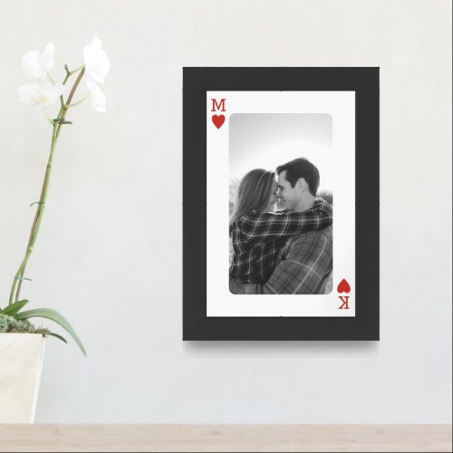 Playing Card Couple Photo Romantic Love Heart Gift