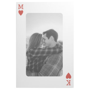Playing Card Couple Photo Romantic Love Heart Gift Gallery Wrap