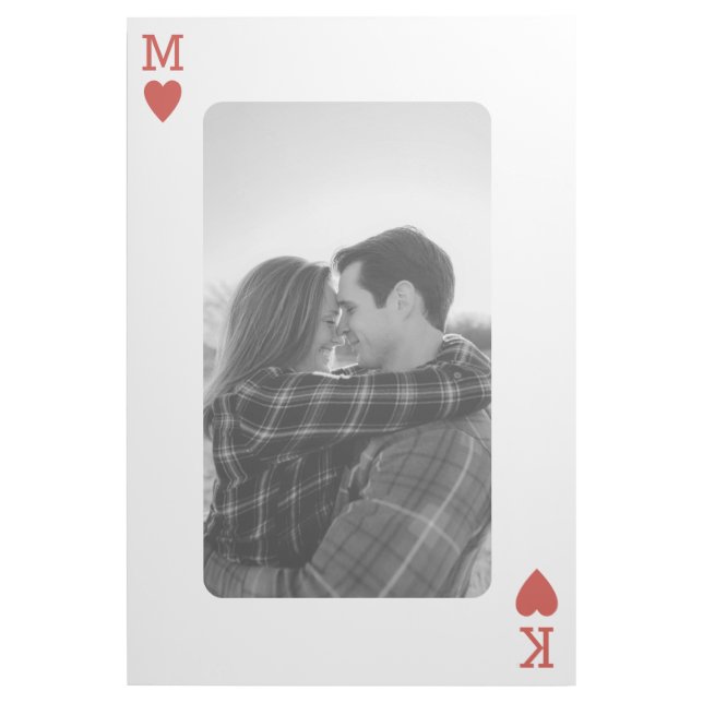Playing Card Couple Photo Romantic Love Heart Gift Gallery Wrap (Front)