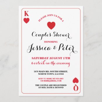 Playing Card Couples King Queen Las Vegas Invite by WOWWOWMEOW at Zazzle