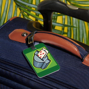 Playing Card Dealer Machine Poker and Casino Luggage Tag