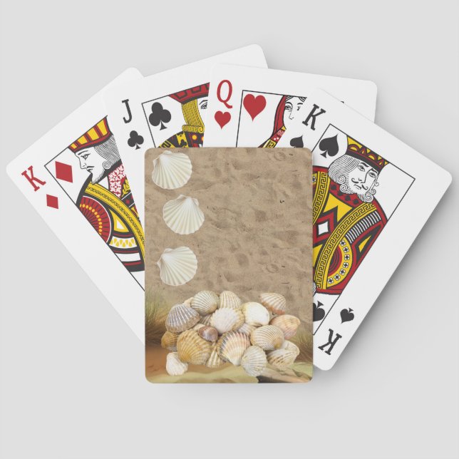 Playing Card Deck Beach Sand Clams (Back)