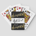 Playing Card Deck Black and White Music