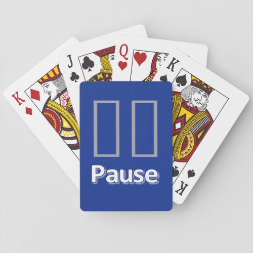 Playing Card Deck Blue Pause