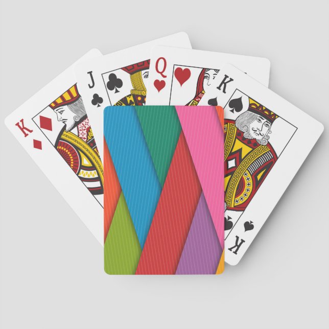 Playing Card Deck Colorful Triangles (Back)