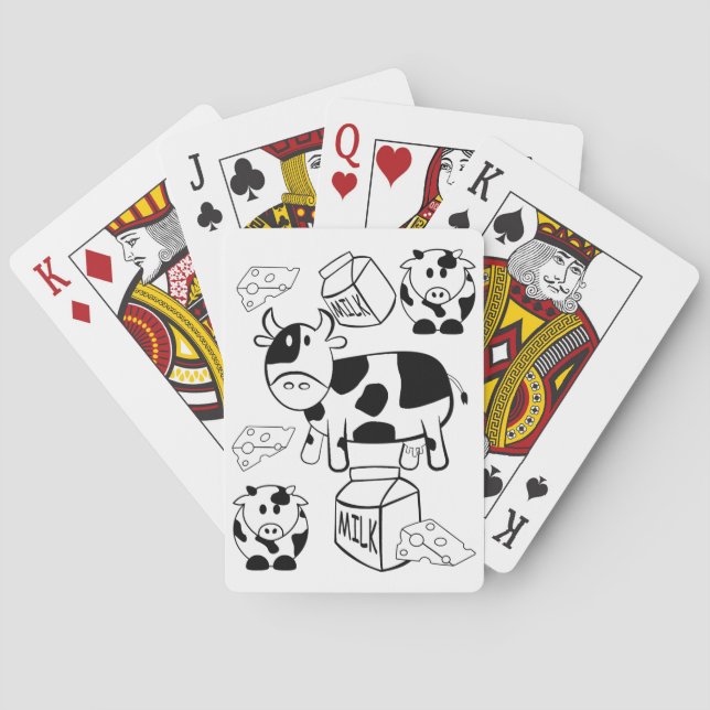 Playing Card Deck Coloring Cows (Back)