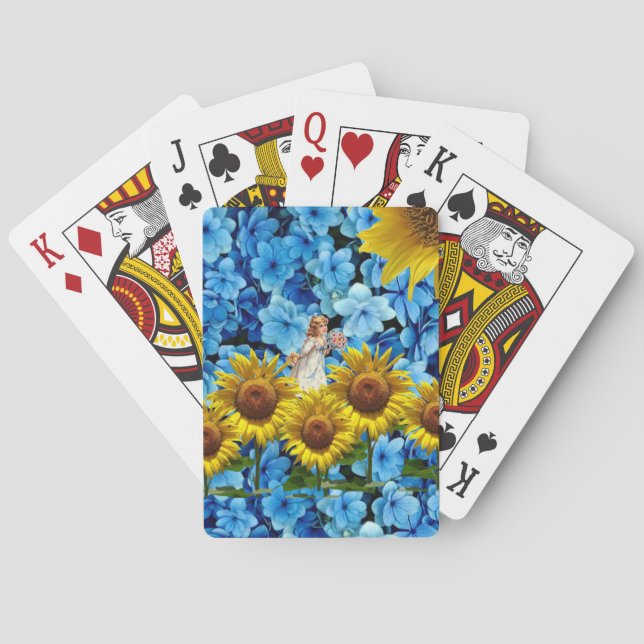 Playing Card Deck Floral Sunshine (Back)
