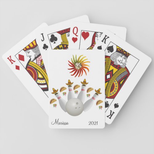 Playing Card Deck Hot Peppers Bowling Balls