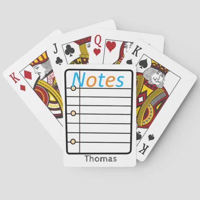 Playing Card Deck Notes (Back)