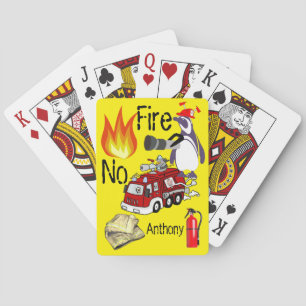 Playing Card Deck Penguin Fire Truck