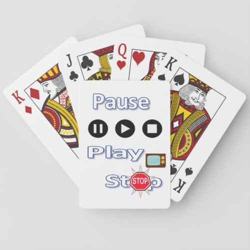 Playing Card Deck Play Pause Stop