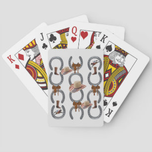 Playing Card Deck Saddle Horse Shoe Grey