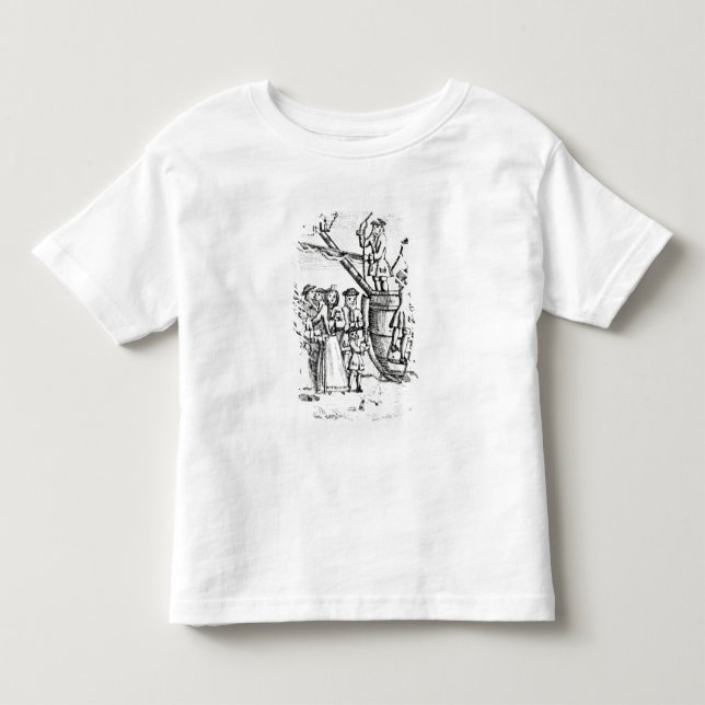 Playing card depicting immigrants arriving toddler t-shirt (Front)