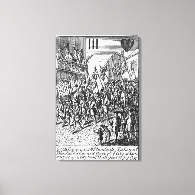 Playing card depicting the Ensigns Canvas Print (Front)