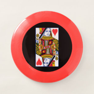 Playing Card Heart Ornate Queen Red Hearts Black Wham-O Frisbee