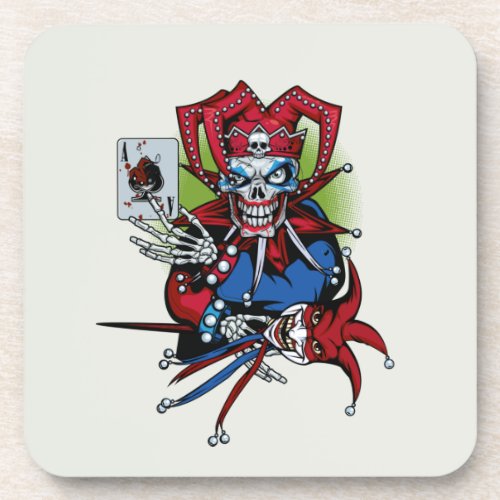Playing card Joker  Beverage Coaster
