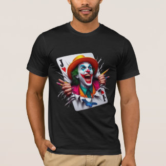 Playing card joker design t-shirt 