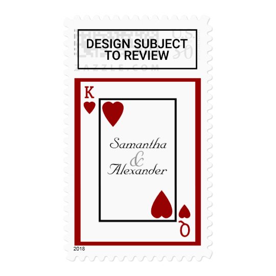 playing card king and queen wedding stamp zazzle