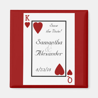 Playing Card King/Queen Save the Date Magnet