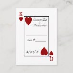 Playing Card King/Queen Table Place Cards