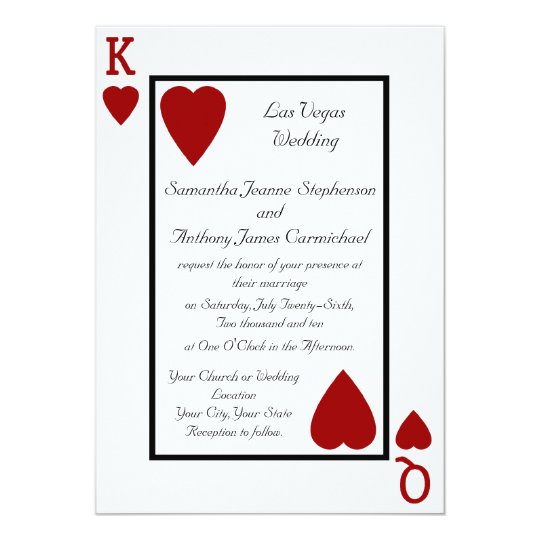 Playing Card King Queen Wedding Invitations Zazzle Com