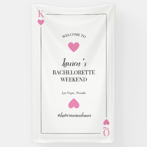 Playing Card Las Vegas Bachelorette Welcome Banner