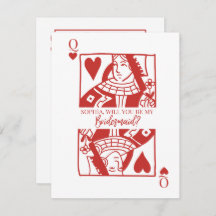 Playing Card Las Vegas Bridesmaid Proposal Card