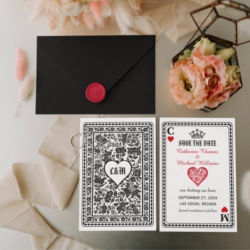 Playing Card Las Vegas Casino Wedding Monogram