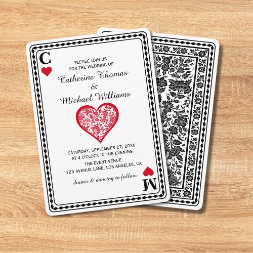 Playing Card Las Vegas Casino Wedding Monogram