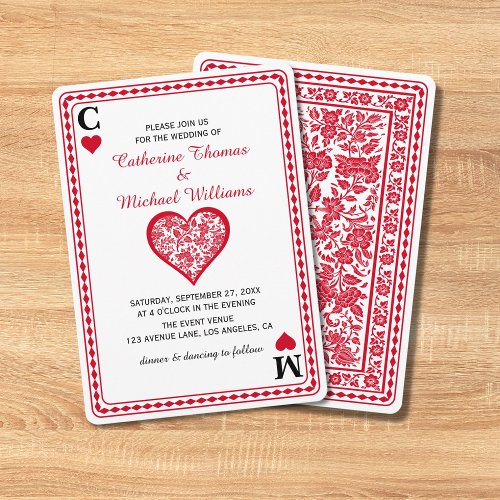 Playing Card Las Vegas Casino Wedding Monogrammed