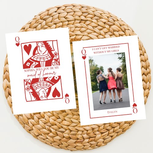 Playing Card Las Vegas Maid Of Honor Proposal 
