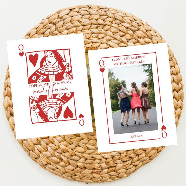 Playing Card Las Vegas Maid Of Honor Proposal  (Creator Uploaded)