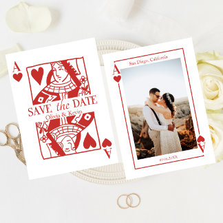Playing Card Las Vegas Save the Date Wedding 
