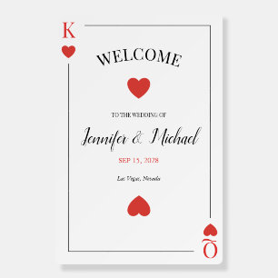 Playing Card Las Vegas Wedding Welcome Sign