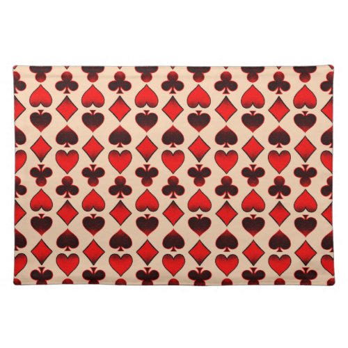 Playing card pattern cloth placemat