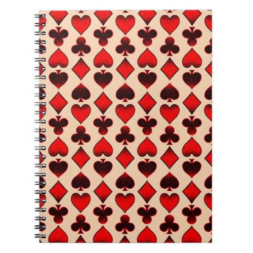 Playing card pattern notebook