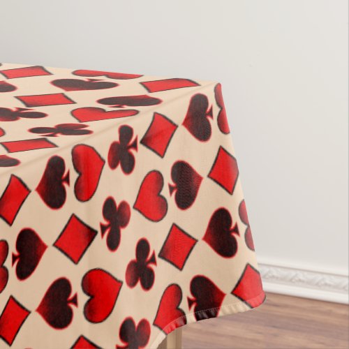 Playing card pattern tablecloth