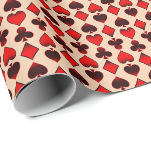 Playing card pattern wrapping paper