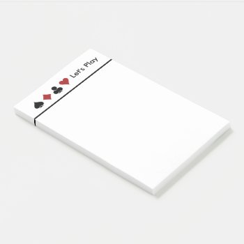 Playing Card Score Pad. Large Post-it Notes by randysgrandma at Zazzle