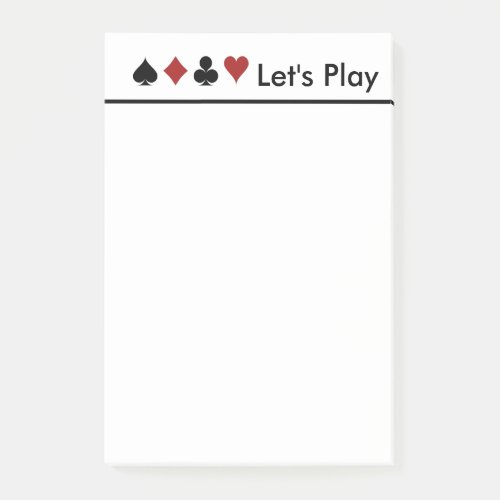 Playing Card Score Pad Large Post_it Notes