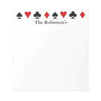 Playing Card Score Pad ~ Personalized by Ladiebug at Zazzle