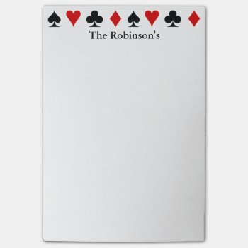 Playing Card Score Pad | Personalized Post-it Notes by Ladiebug at Zazzle